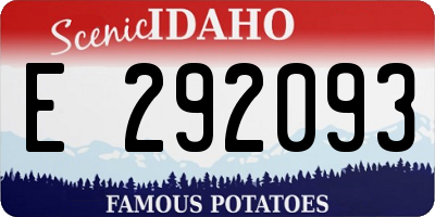 ID license plate E292093