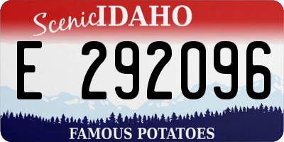 ID license plate E292096