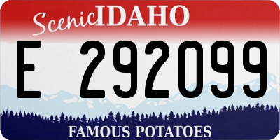 ID license plate E292099