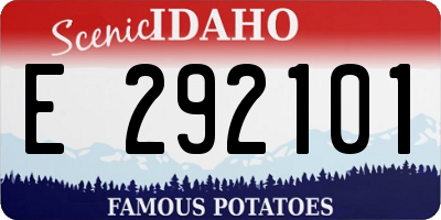 ID license plate E292101