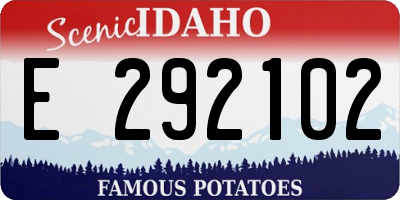 ID license plate E292102