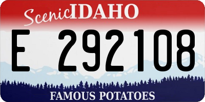ID license plate E292108