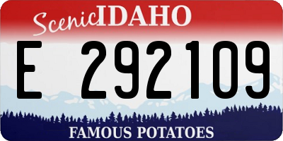 ID license plate E292109