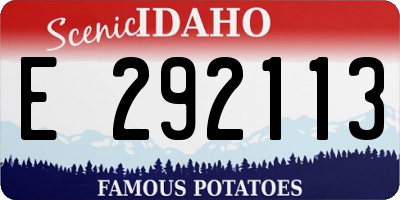 ID license plate E292113