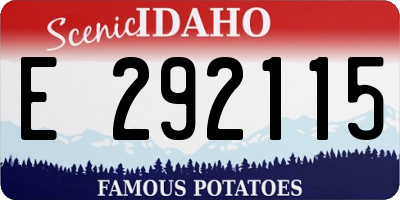 ID license plate E292115