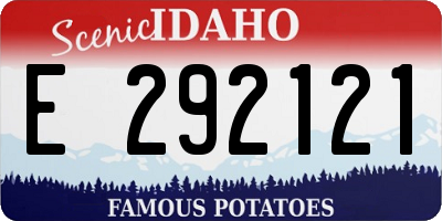 ID license plate E292121