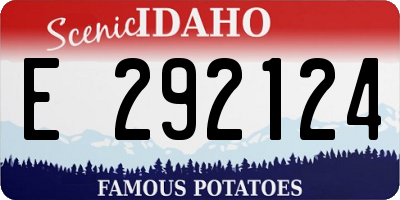 ID license plate E292124