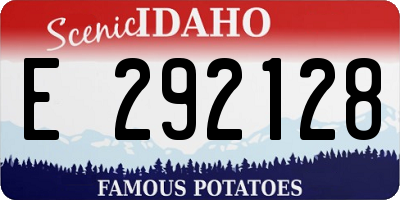 ID license plate E292128