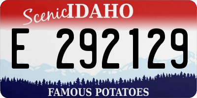 ID license plate E292129