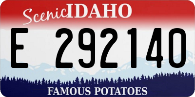 ID license plate E292140
