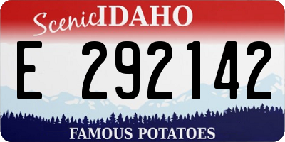 ID license plate E292142