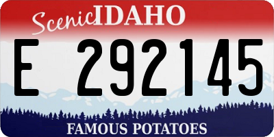 ID license plate E292145
