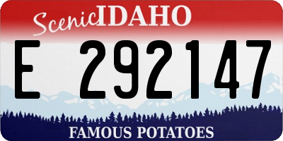 ID license plate E292147