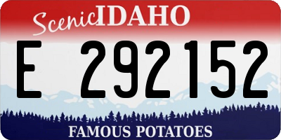 ID license plate E292152