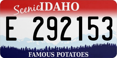 ID license plate E292153