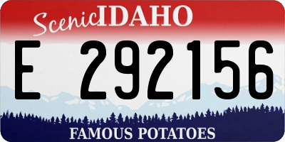 ID license plate E292156