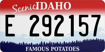 ID license plate E292157