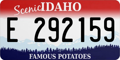 ID license plate E292159