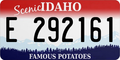 ID license plate E292161
