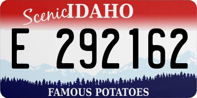ID license plate E292162