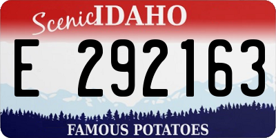 ID license plate E292163