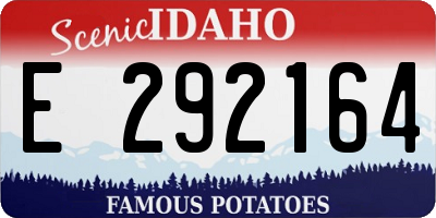 ID license plate E292164