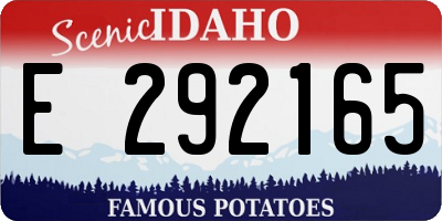 ID license plate E292165