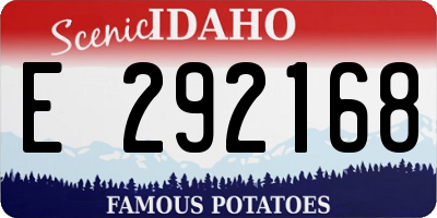 ID license plate E292168