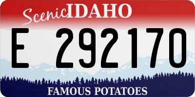 ID license plate E292170