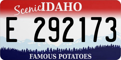 ID license plate E292173