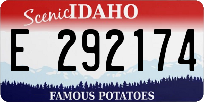 ID license plate E292174