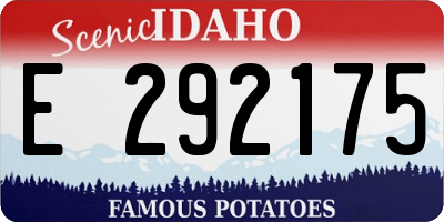 ID license plate E292175