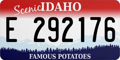ID license plate E292176