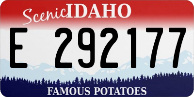 ID license plate E292177