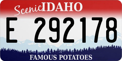 ID license plate E292178