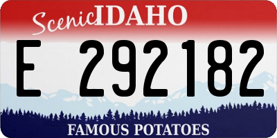 ID license plate E292182