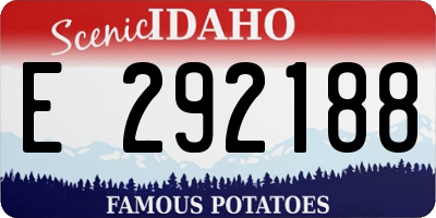 ID license plate E292188