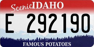 ID license plate E292190