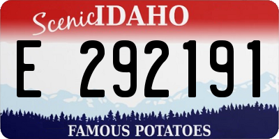 ID license plate E292191