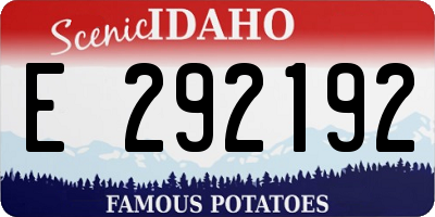 ID license plate E292192