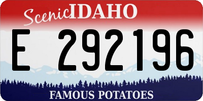 ID license plate E292196