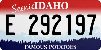 ID license plate E292197