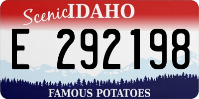 ID license plate E292198