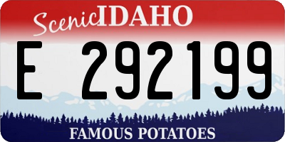 ID license plate E292199