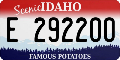 ID license plate E292200