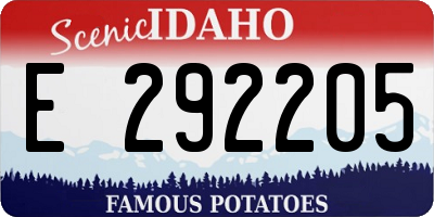 ID license plate E292205