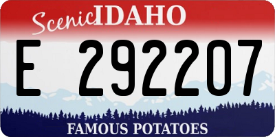 ID license plate E292207