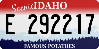 ID license plate E292217