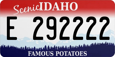 ID license plate E292222