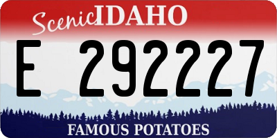 ID license plate E292227